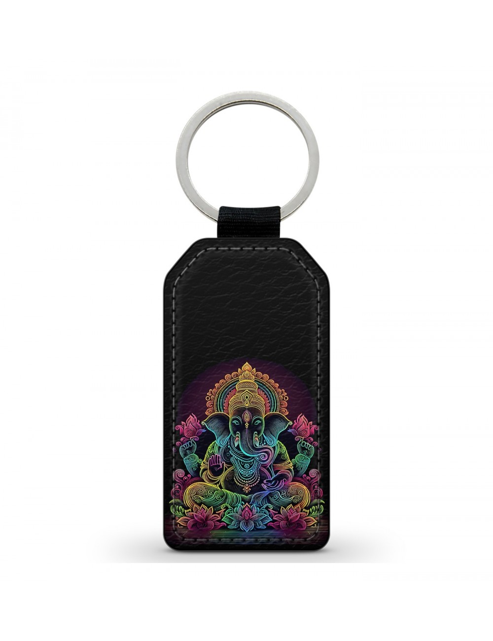 Porte-Clés en simili cuir Statue de Ganesha Porte-Clés en simili cuir Statue de Ganesha