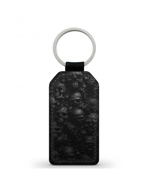 Porte-Clés en simili cuir Tête de Mort Skull Catacombes 