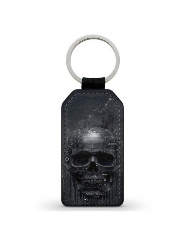 Porte-Clés en simili cuir Tête de Mort Skull Code 