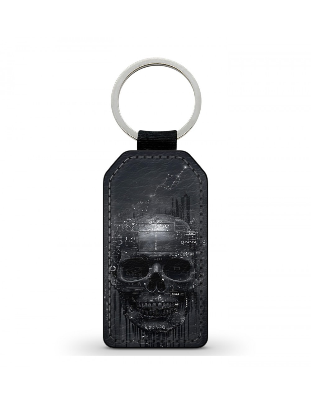 Porte-Clés en simili cuir Tête de Mort Skull Code Porte-Clés en simili cuir Tête de Mort Skull Code