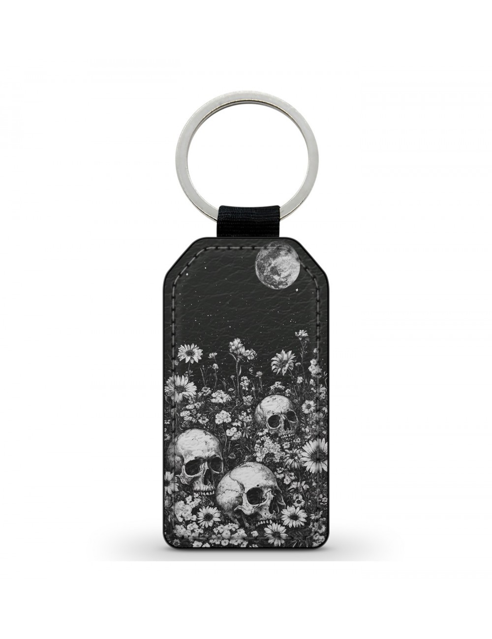 Porte-Clés en simili cuir Tête de Mort Skull Fleurs Gothique (25) Porte-Clés en simili cuir Tête de Mort Skull Fleurs Gothique (25)