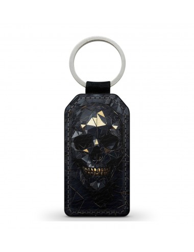 Porte-Clés en simili cuir Tête de Mort Skull Mosaïque 