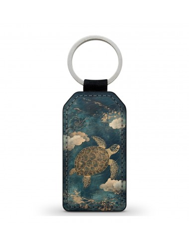 Porte-Clés en simili cuir Tortue Marine 