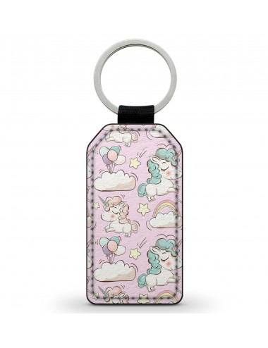 Porte-Clés Clefs Keychain Simili Cuir Licorne Unicorn Cute Mignon Kawaii (3)  