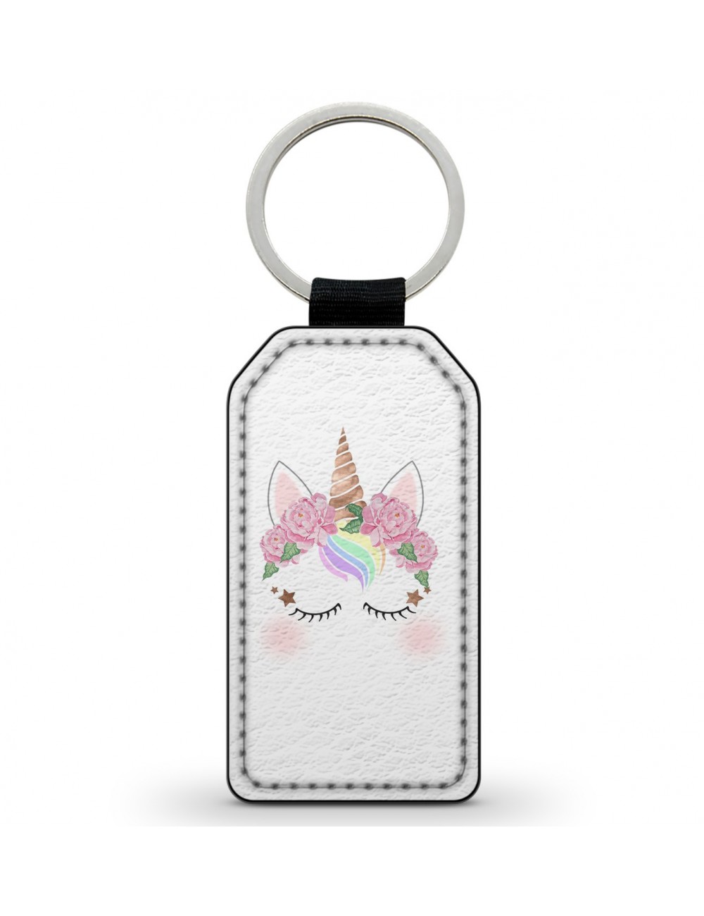 Porte-Clés Clefs Keychain Simili Cuir Licorne Unicorn Cute Mignon Kawaii (5)  