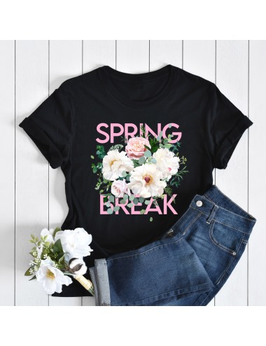 T-Shirt Noir pour femme Spring Break Noir 