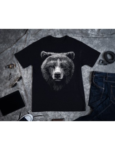 T-Shirt Noir pour homme Ours 