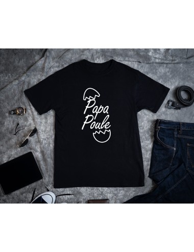 T-Shirt Noir pour homme Papa Poule 