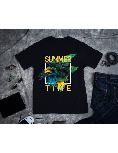 T-Shirt Noir pour homme Summertime été summer 