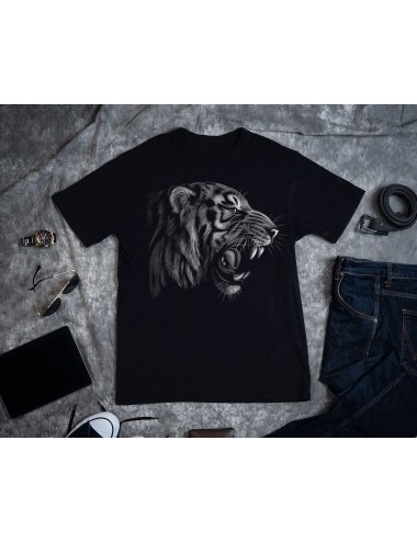 T-Shirt Noir pour homme Tigre 